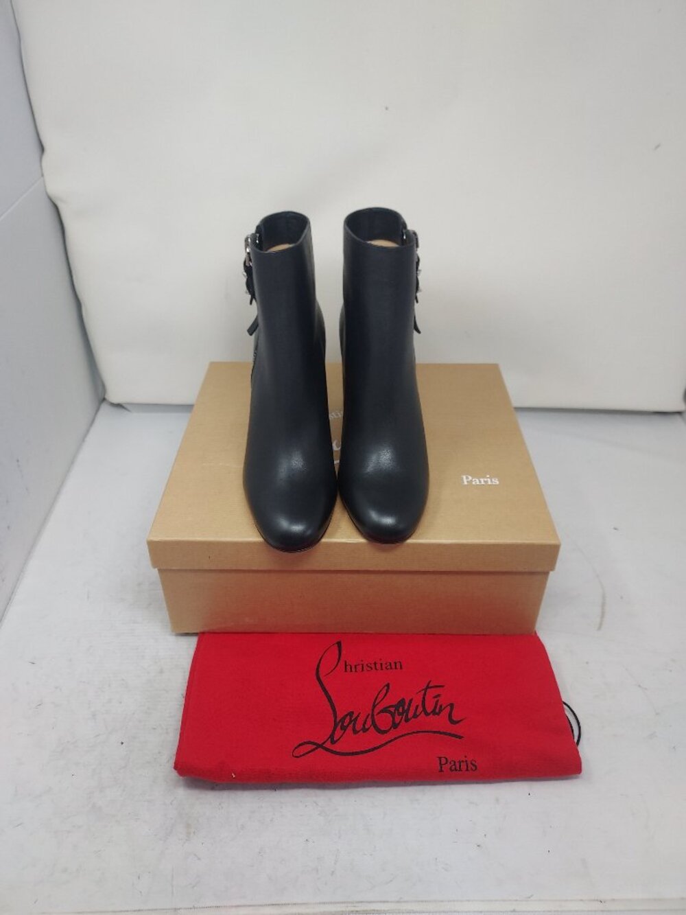 Christian Louboutin Black Ziptotal Black Ankle Boot - Picture 7 of 12
